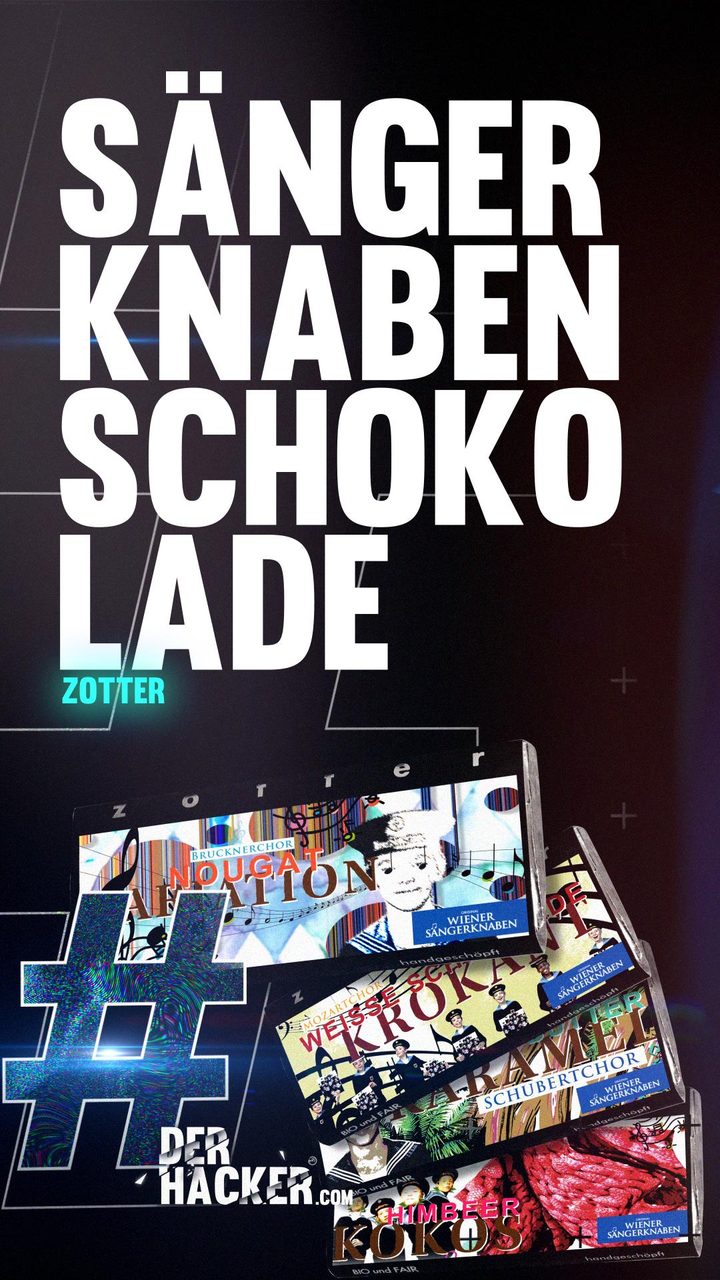 Zotter Sängerknaben-Schokolade, Verpackung